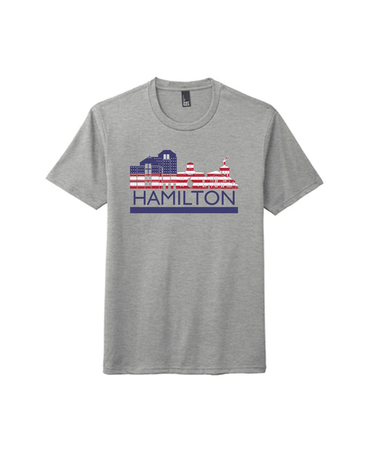 Hamilton Red, White, and Blue Skyline