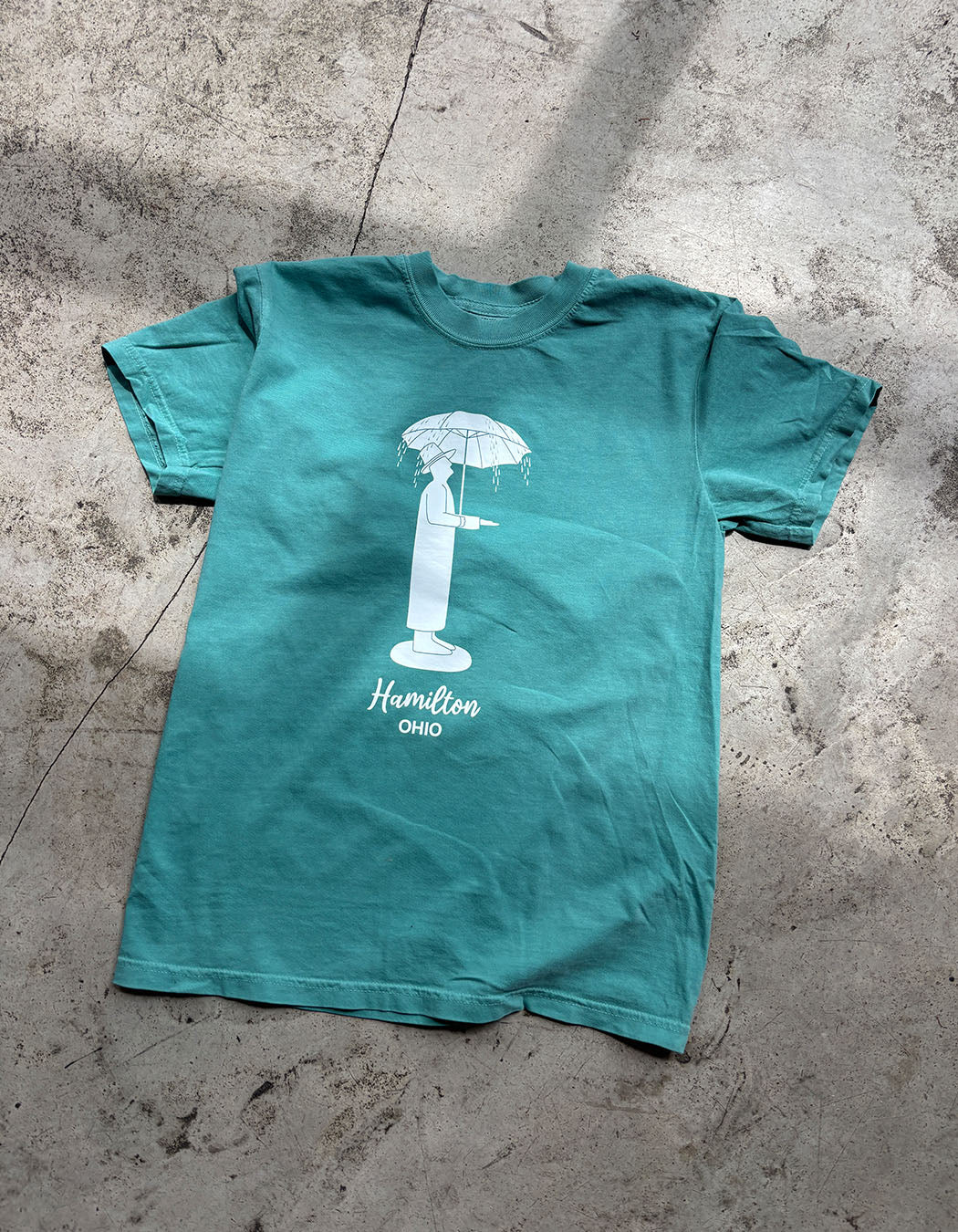 Umbrella Man Statue T-Shirt