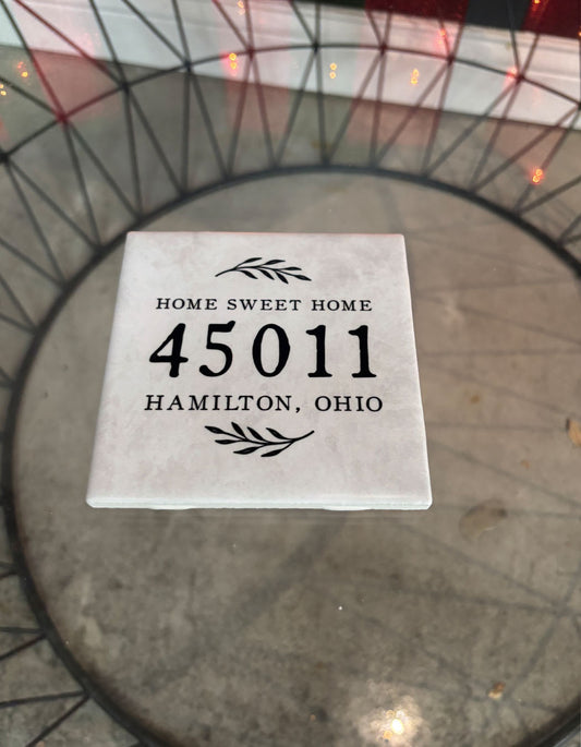 Zip Code Coasters