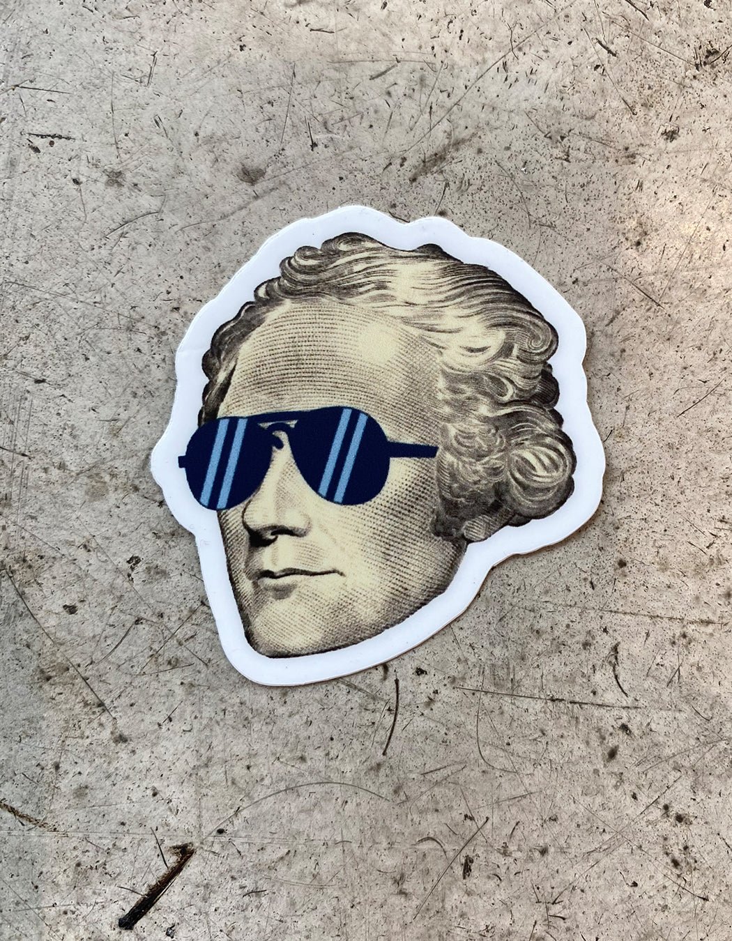 Alexander Hamilton Sunglasses Sticker