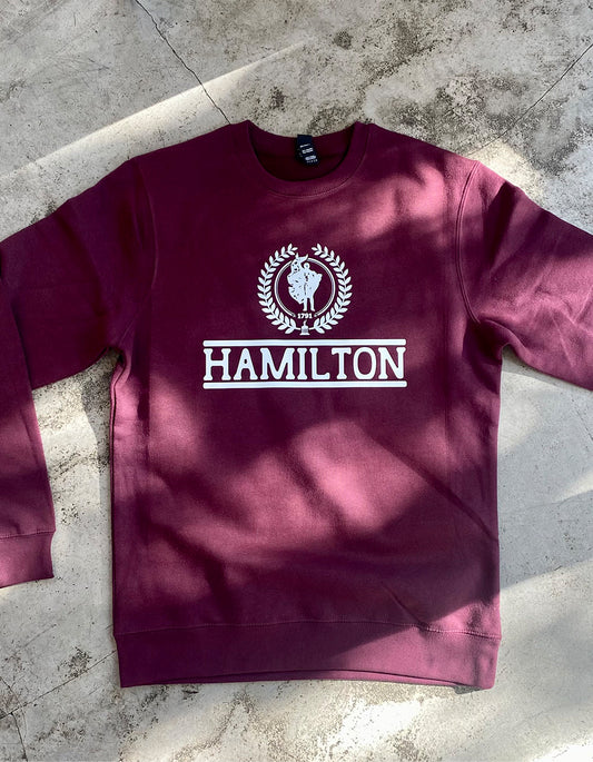 Hamiltonian Seal Maroon Crewneck