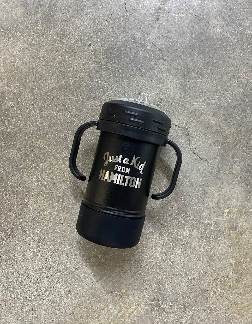 Just a Kid From Hamilton 10 oz. Sippy Cup - Black