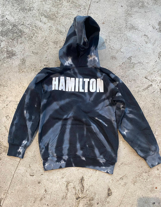 Hamilton Black Tie Dye Kids Hoodie